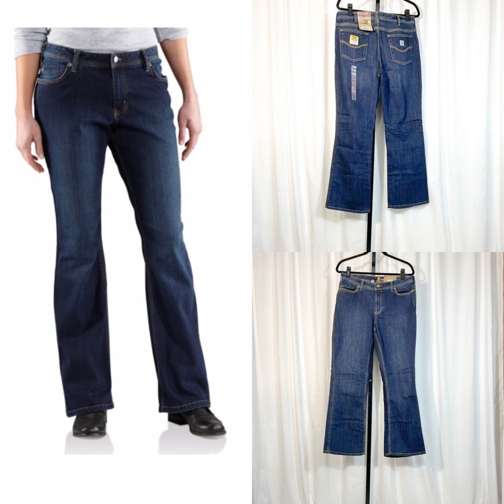 Carhartt NWT Sz 12R True Blue Indigo Original Fit  Boot Cut Leg Jasper Jeans